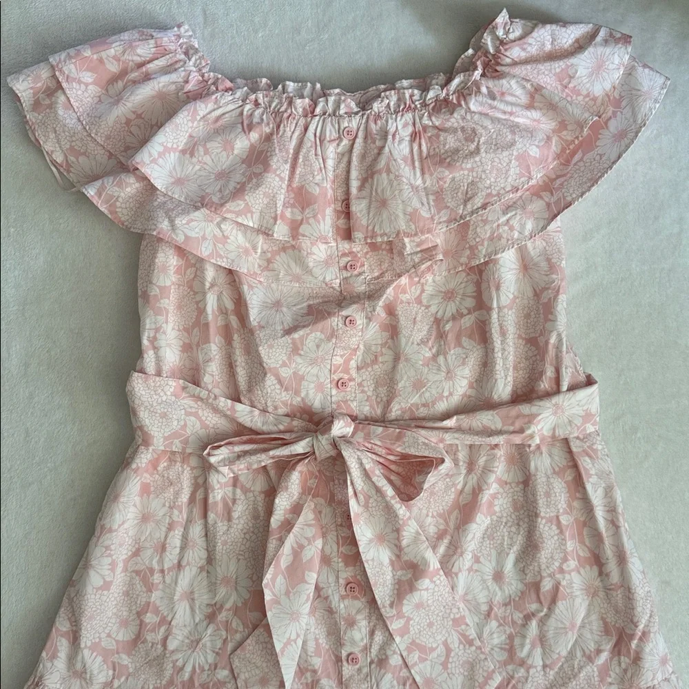 {NWT} Lisa Marie Fernandez x Target | Ruffle Off The Shoulder Floral Print Dress - Picture 3 of 16